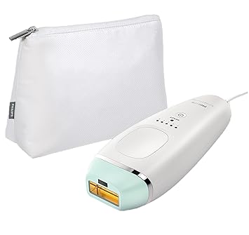Philips Lumea Essential BRI862/00 Lichtimpuls-Epilierer, mit Hauttyp-Sensor, 5 Leistungsstufen, Aufsätze für Körper und Gesic