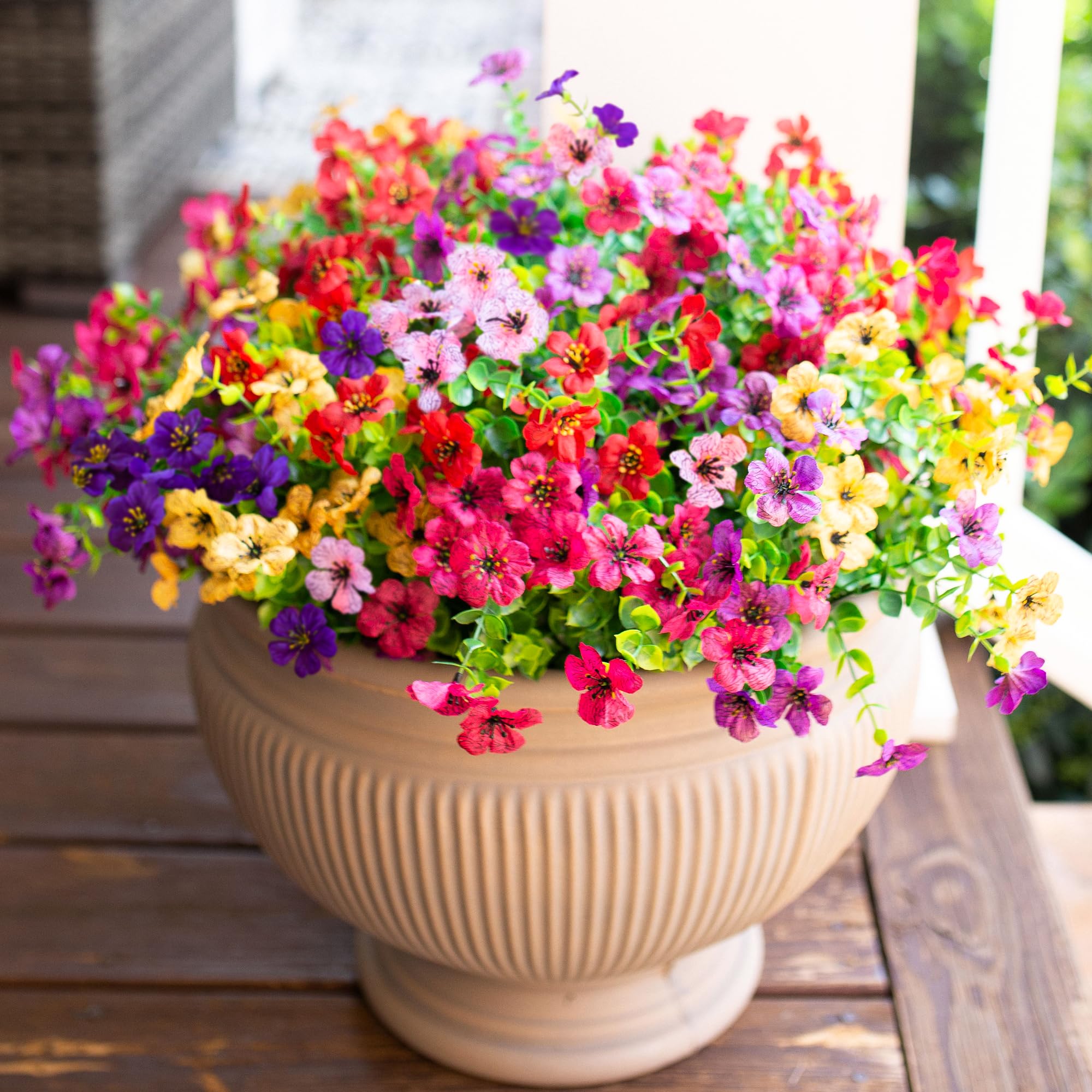 HyeFlora Artificial Flowers for Outdoor Indoor Garden Home Decoration ...
