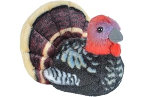 Wild Republic Audubon Birds Turkey Plush with Authentic Bird Sound, Stuffed Animal, Toys for Kids & Birders 5" , Wild Turkey