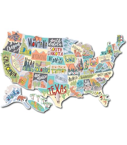 Magnetic Map Of Us For Rv Amazon.com RV State Travel USA Map Vinyl