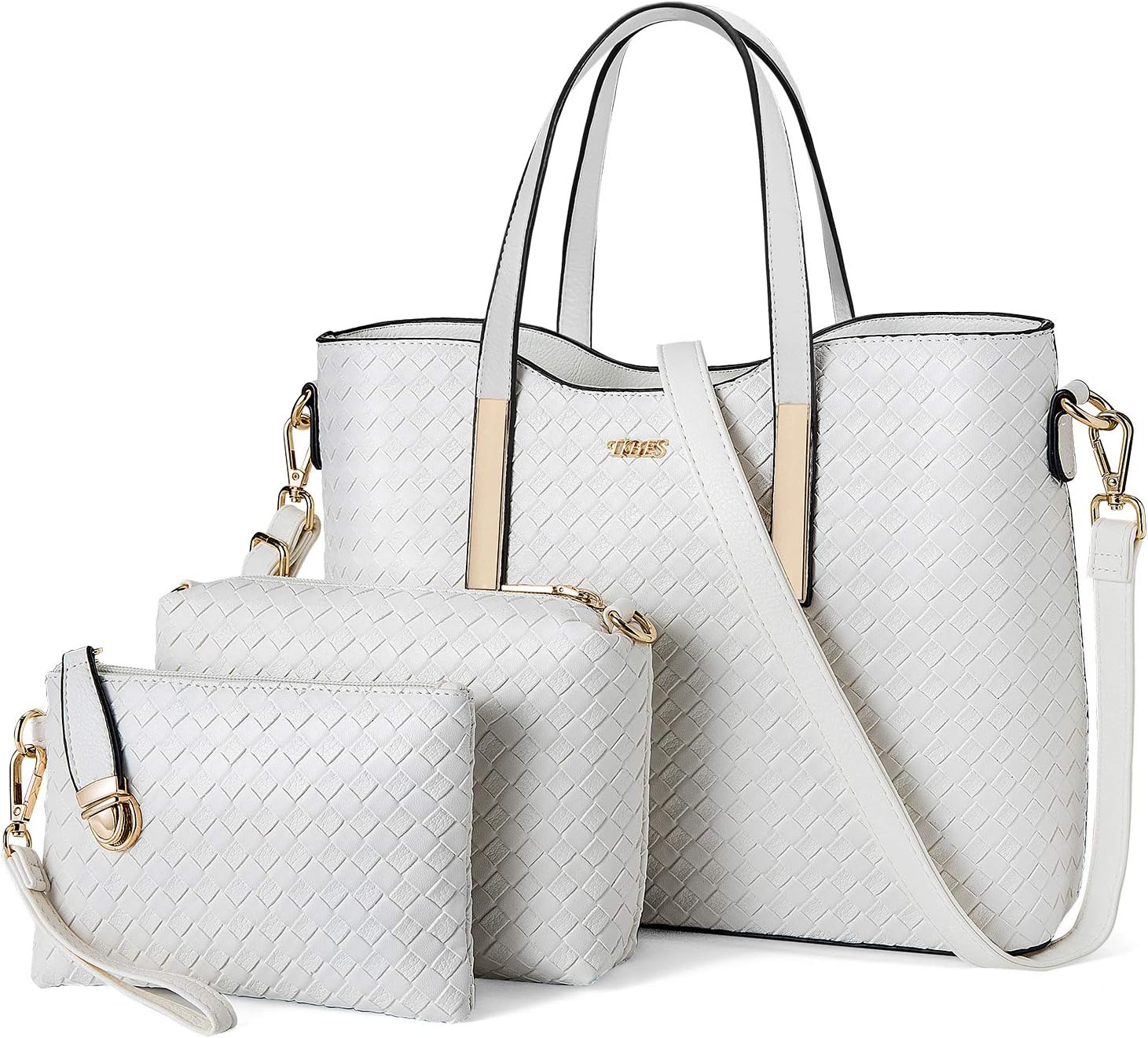 Fashion Pu Leather Handbag Shoulder Bag Purse 3pcs Bag Satchel