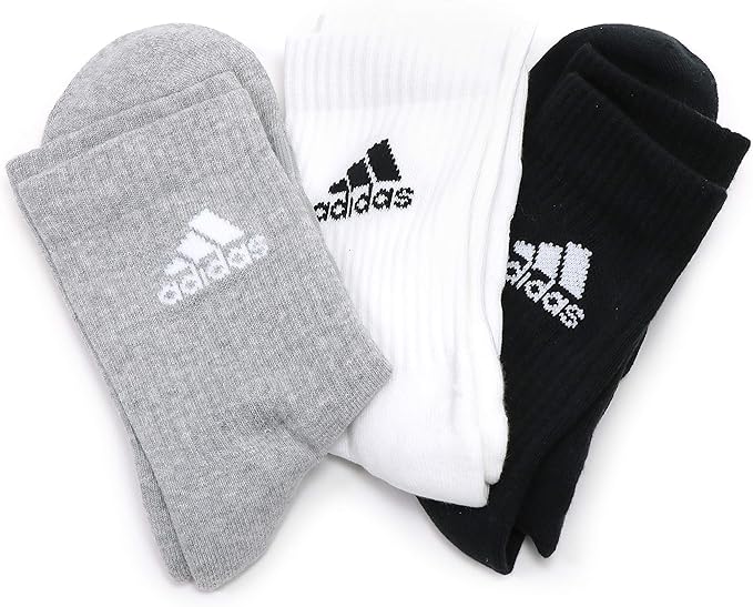 Amazon アディダス ソックス 靴下 ３p 3足組 セット アンクルソックス くるぶし上 ブラック ホワイト 無地 大人 メンズ レディース Performance 3p Crew Socks Fxi66 Dz9355 ミディアムグレーヘザー S 22 24cm スポーツソックス 通販
