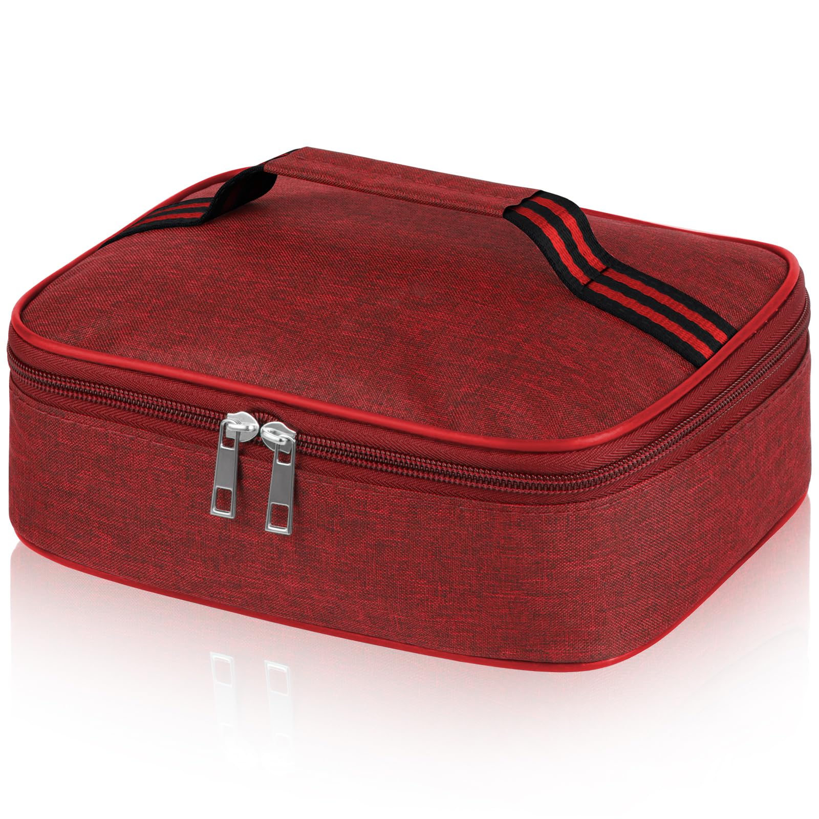 lohey Insulated Lunch Bag for Men Women Kids, Small Lunch Box Adults Cool Bag with Handle, Portable Thermal Cooler Box Bag for Work, School, Picnic Outdoor (Red)