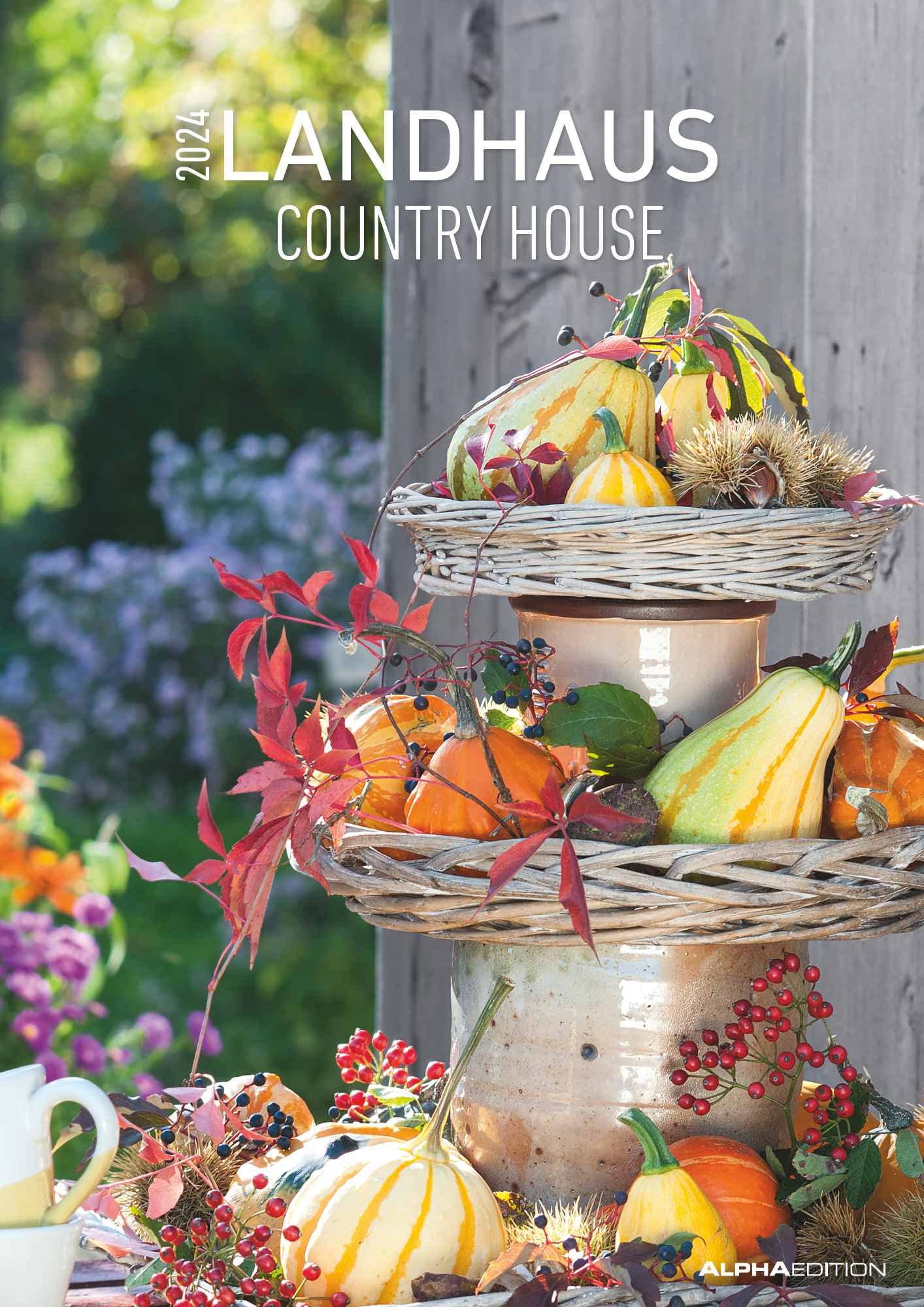Country House 2024 Picture Calendar A3 (29.7 x 42 cm) Country House with Holidays (DE/AT/CH) and Space for Notes Wall Planner Wall Calendar: Country House