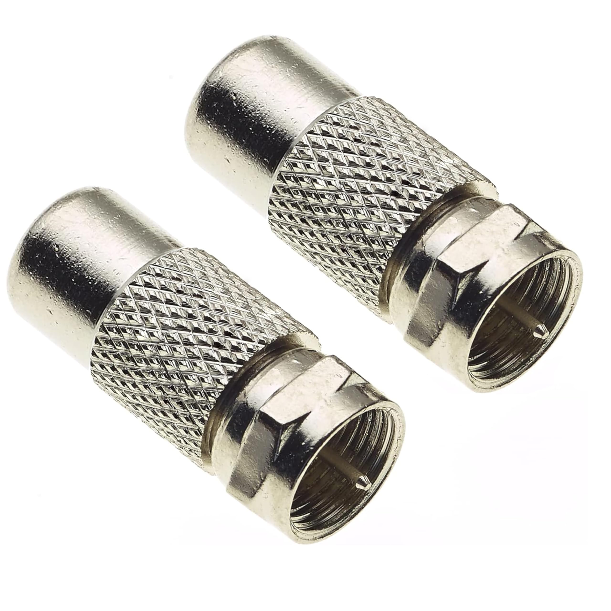 Keple F Type Plug to Phono Socket RCA Female Male RF Connector Coaxial Adapter - TV Coaxial Type F Plug, High Transmission TV Cable Coupler Converter Replacement - Pack of 2