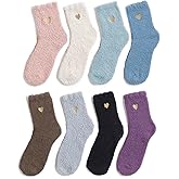Azue Fuzzy Warm Slipper Socks Women Super Soft Microfiber Cozy Sleeping Socks 6 or 5 Pairs