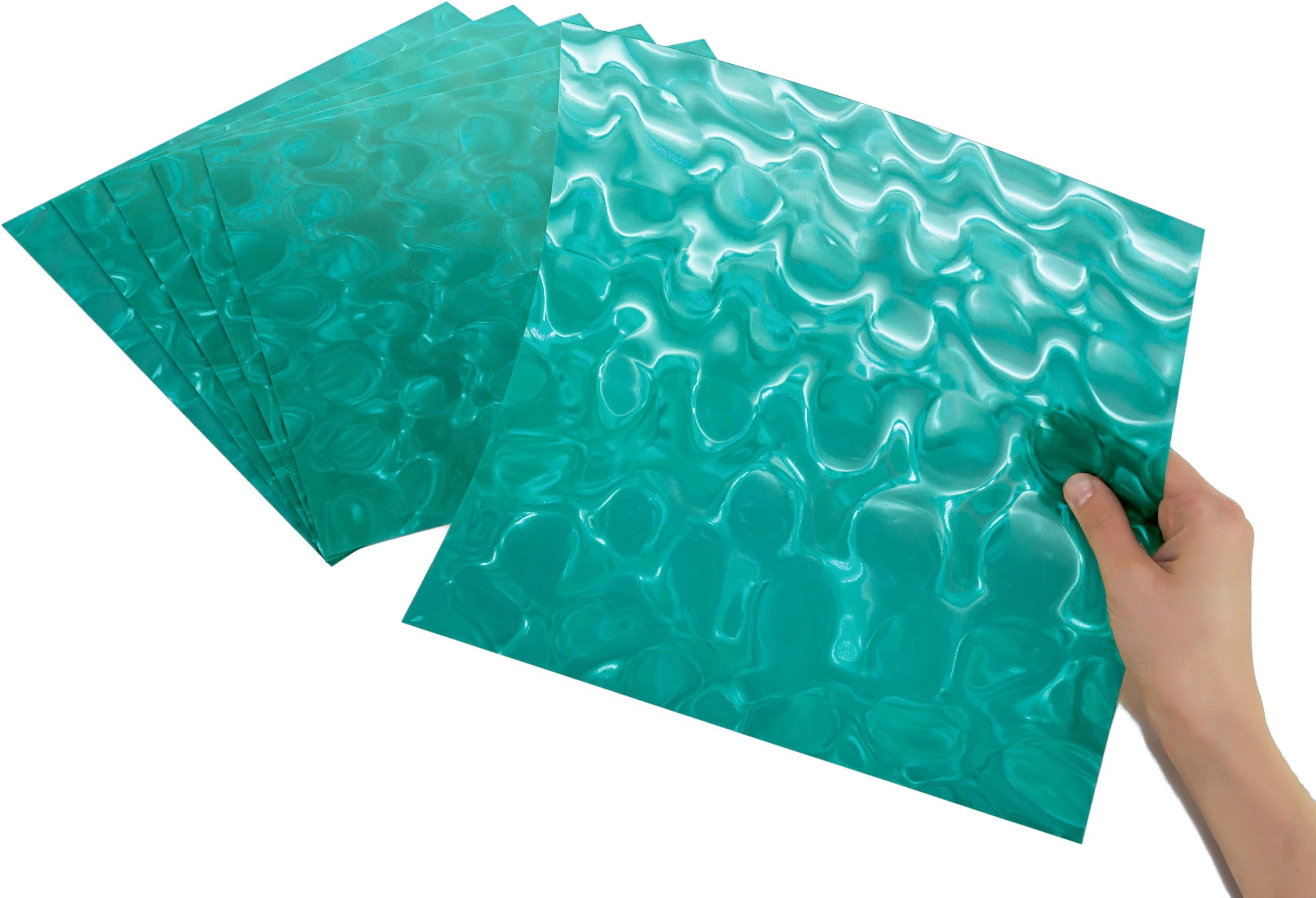 Rowland Technologies 6 Count Polycarbonate Sheet, 12 by 12-Inch, Aqua Sea Glass