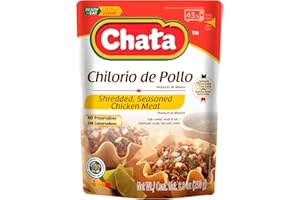 Chata Chicken Chilorio, Shredded Seasoned Meat, 8.8 oz, Pack of 1