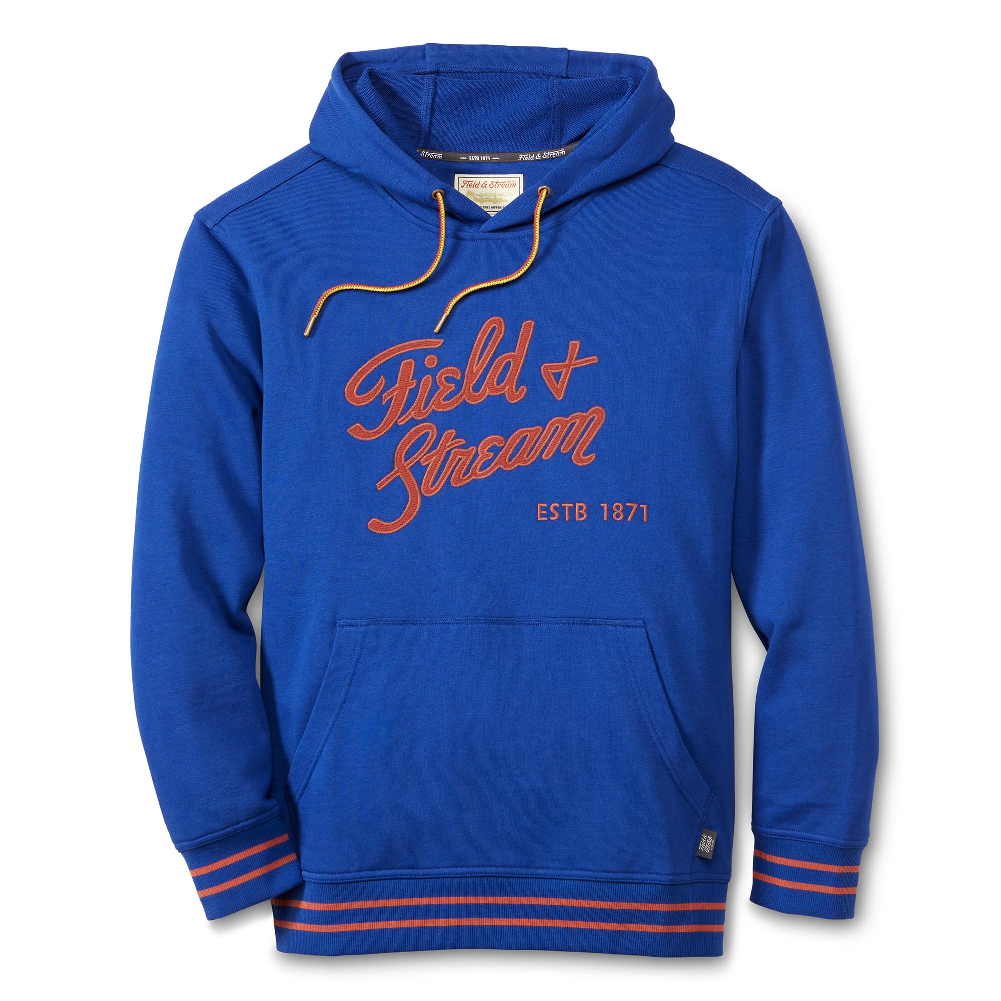 Field & Stream Tackle Twill Lightweight French Terry Applique Hoodie, Royal, X-Large