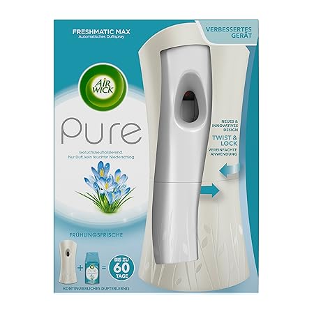 Air Wick Freshmatic Max Automatisches Duftspray Starter-Set, inkl. Nachfüller Pure Frühlingsfrische
