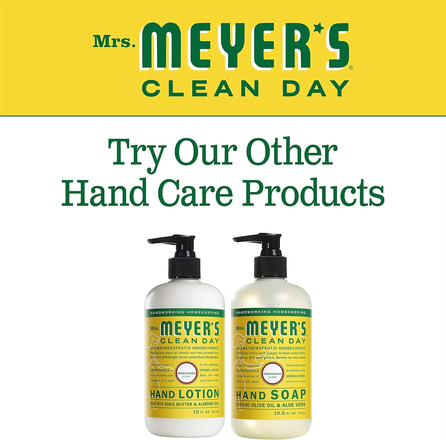 Mrs. Meyer's Clean Day Liquid Hand Soap, Cruelty Free and Biodegradable Formula, Honeysuckle Scent, 12.5 oz- Pack of 3: Health & Personal Care