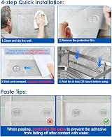 AceMining Shower Caddy 3 Pack Adhesive Stainless Steel No Drilling view 4