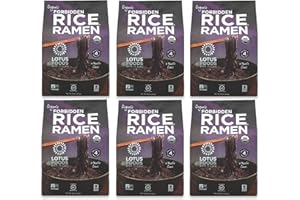 Lotus Foods Organic Vegan Forbidden Black Rice Ramen Noodles, 10 oz, 6Count