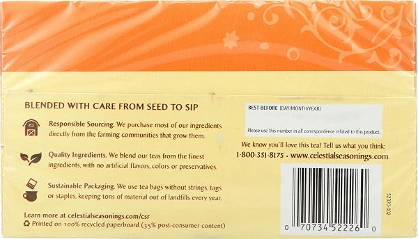 CELESTIAL SEASONINGS HERBAL TEA, SLEEPYTIME PEACH, 20 CT