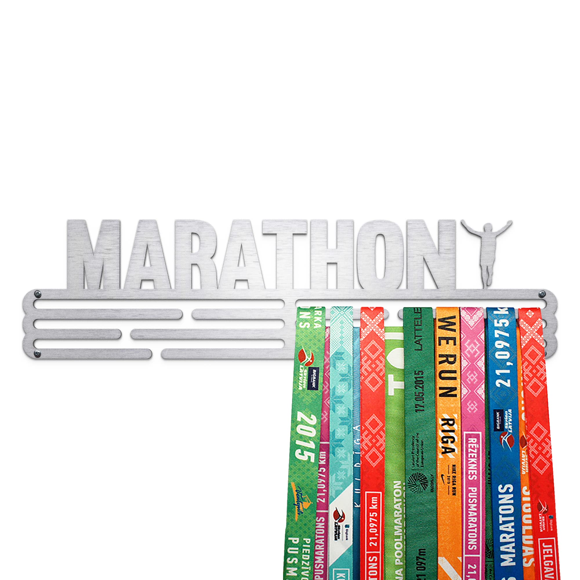 United Medals MARATHON Sport Medal Hanger Display | Stainless Steel Medal holder | Awards display rack for up to 48 medals