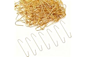 Oslynia 300 Pcs Christmas Ornament Hooks, 0.5x2.5 Inch Metal C Shaped Christmas Tree Ornament Hooks for Hanging Mini Ornament