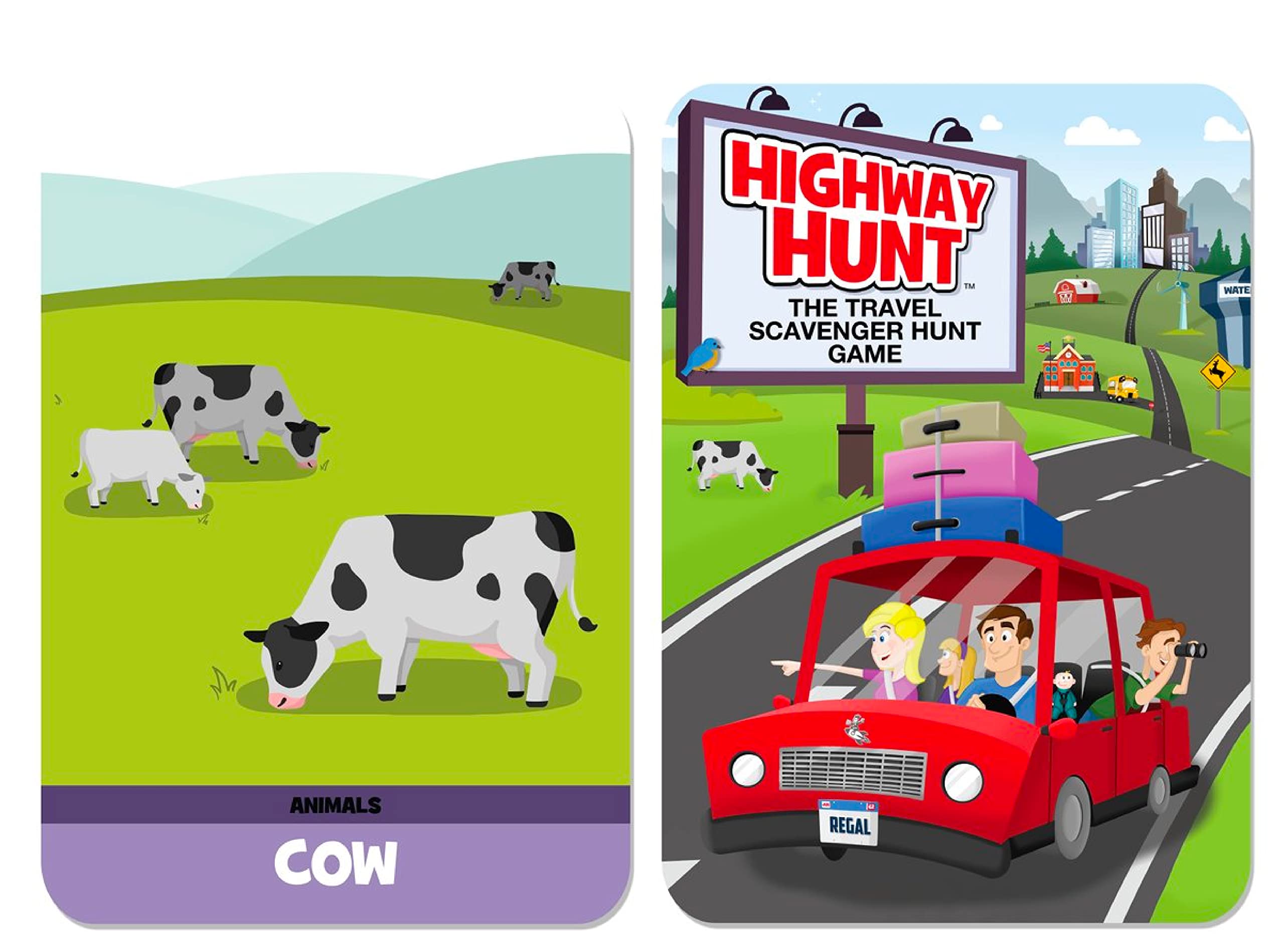 Regal Games Travel Outdoor Scavenger Hunt Games for Kids Ages 4, 5, 6, 7, 8, 9, 10, 11, 12 - Outdoor & Nature Family Hunt Games for Road Trips - 2-8 Players - 54 Scavenger Hunt Cards