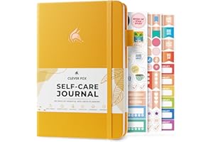 Clever Fox Self-Care Journal – Wellness & Daily Reflection Notebook – Mental Health & Personal Development Journal – Self-Care, Meditation & Mood Journal for Women & Men – A5 Size (Amber Yellow)