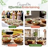 FOOGO Green 50pcs Palm Leaf Bowls 5 inch 550ml Eco Friendly Deep Square view 6