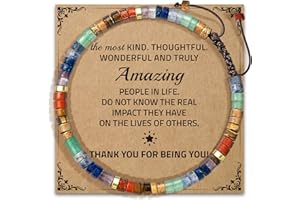 AGOT Thank You Gifts for Women: Teacher Appreciation Office Gifts for Coworkers Employee Boss Lady Manager Colleague Natural Stone Bracelet