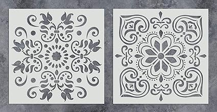 Amazon Com Gss Designs Pack Of 2 Stencils Set 12x12 Inch