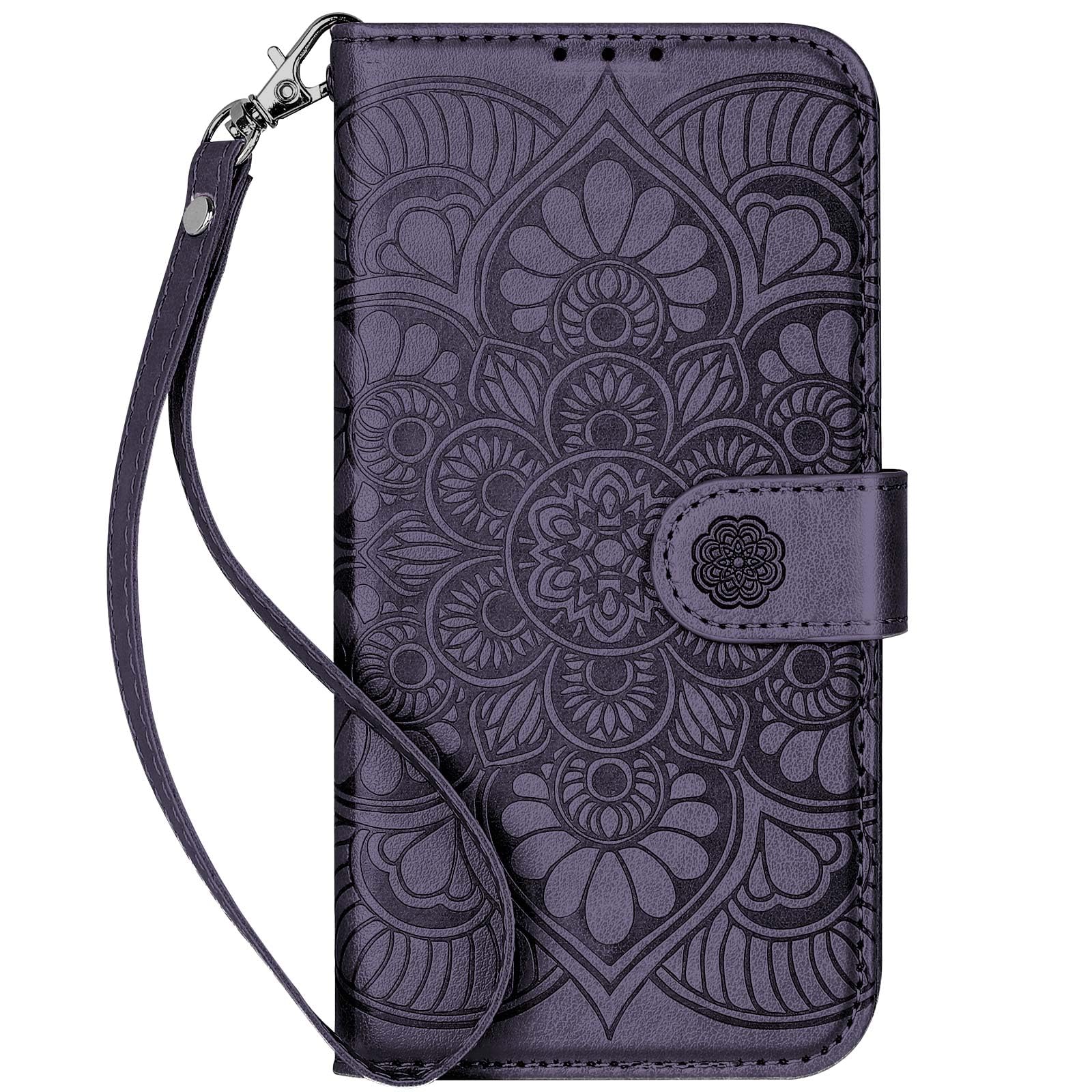 Ateeky Wallet Case for iPhone 17,[RFID Blocking] 3 Card Holder Stand with Credit Card Slot PU Leather Magnetic Protective Flip Cover for iPhone 17 (Dark Purple)