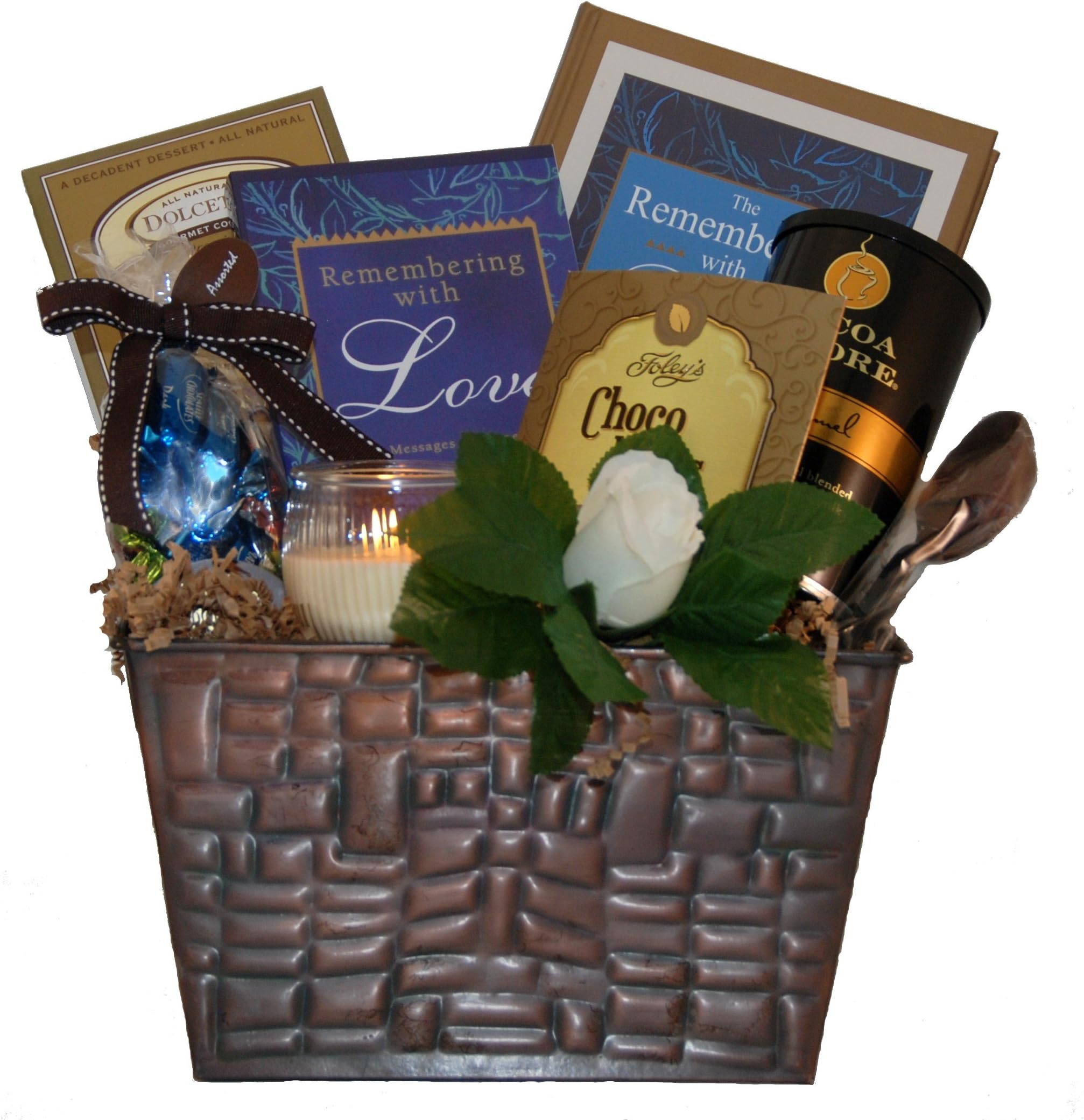 Remembering with Love Sympathy Gift Basket - Standard