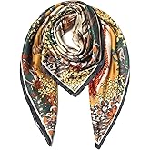 SHIROUYU 100% Mulberry Silk Scarf 43" Large Square Scarf Large Shawl - Women's Silk Oversized Headband - With Gift Packed