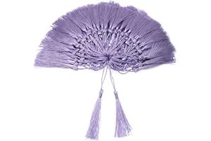 VAPKER 100 Pieces Purple Silky Handmade Soft Tassels 13cm/5-Inch With 2-Inch Cord Loop for Jewelry Making, DIY Projects, Bookmarks