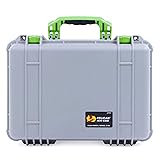 New Pelican Silver & Lime Green 1500 case. with