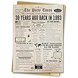 Vintage 30th Birthday Card Gifts for Daughter Son, Happy 30th Birthday Party Decorations for Women Men, Classics 30th Anniver