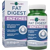 Vital Planet &ndash; Digestive Enzymes Fat Digest Natural Enzyme Formula with Lipase Supports the Breakdown of Fat, Oils and Fried Foods and Reduces Occasional Gas, Bloating and Indigestion 60 Capsules
