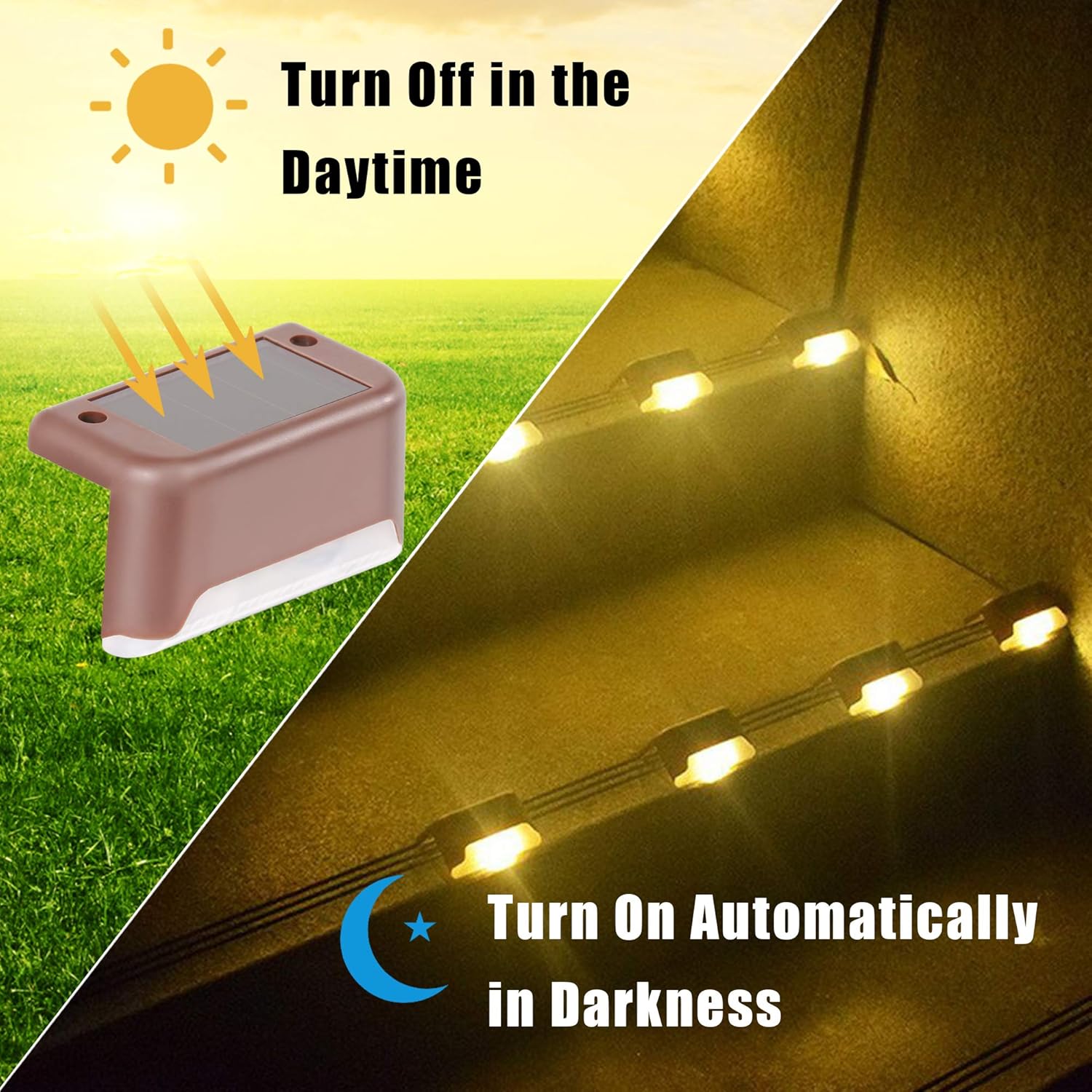 Solar Deck Lights Outdoor, Solar Powered Step Led Light - Image 4