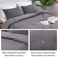 AveLom Seersucker Twin/Twin XL Comforter Set