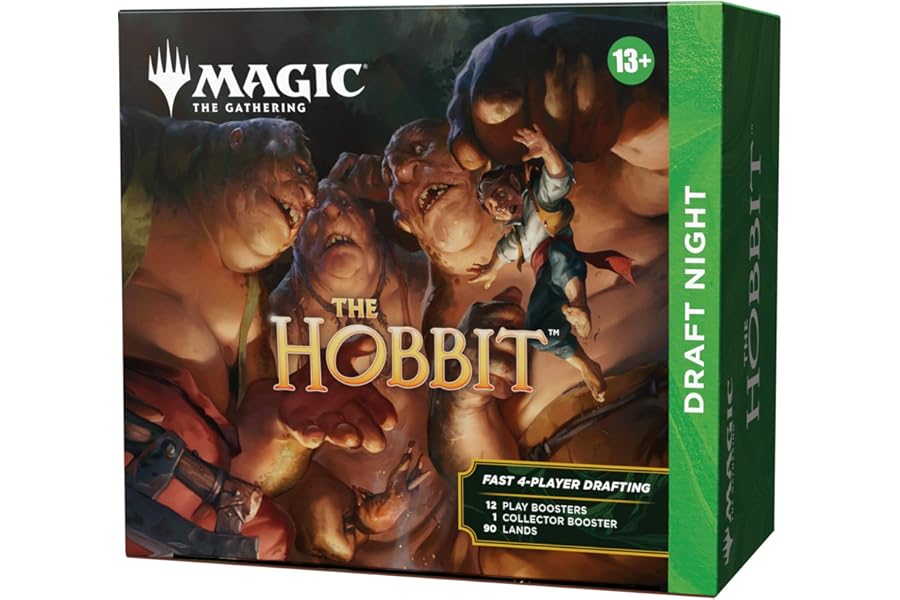 Magic: The Gathering | The Hobbit Draft Night | 1 Collector Booster, 12 Play Boosters, 90 Lands, 10 Tokens | Collectible Trading Card Game