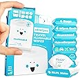 Impossibly Compact Travel Flushable Wipes - 99.5% Water and Aloe - Safe for Sensitive Skin, Hypoallergenic & Unscented - Trav