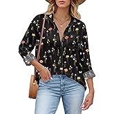 HOTOUCH Womens Button Down Shirts Linen Cotton Long Sleeve Blouses Casual Collared Loose Fit Gauze Tops with Pocket