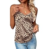 Zeagoo Women's Silk Satin Tank Tops 2026 V Neck Adjustable Spaghetti Strap Sleeveless Camisole Summer Basic Blouse
