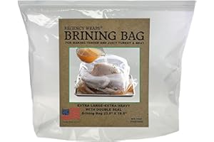 Regency Wraps Brining Bag, Heavy Duty with Double Seal For Juicy Turkey, Bottom Gusset For Easy Storage, BPA Free, Clear, 23.5" X 19.5" Pack of 1