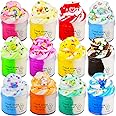 12 Pack Cloud Slime Kit, with 12 Colores Slime Kit and Slime Fun Accessories, Soft and Non-Sticky, DIY Educational Stress Relief Toys for Girl and Boys, Birthday Gift