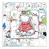 Funny Polar Bear Stickers for Water Bottles,50 Pcs