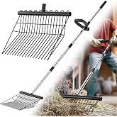 Manure Fork with 2 Metal Durafork Replacement Heads and 1 Steel Handle | Rustproof Horse Stall Rake, Heavy Duty Hay Pitch Fork for Horse Stall Poop
