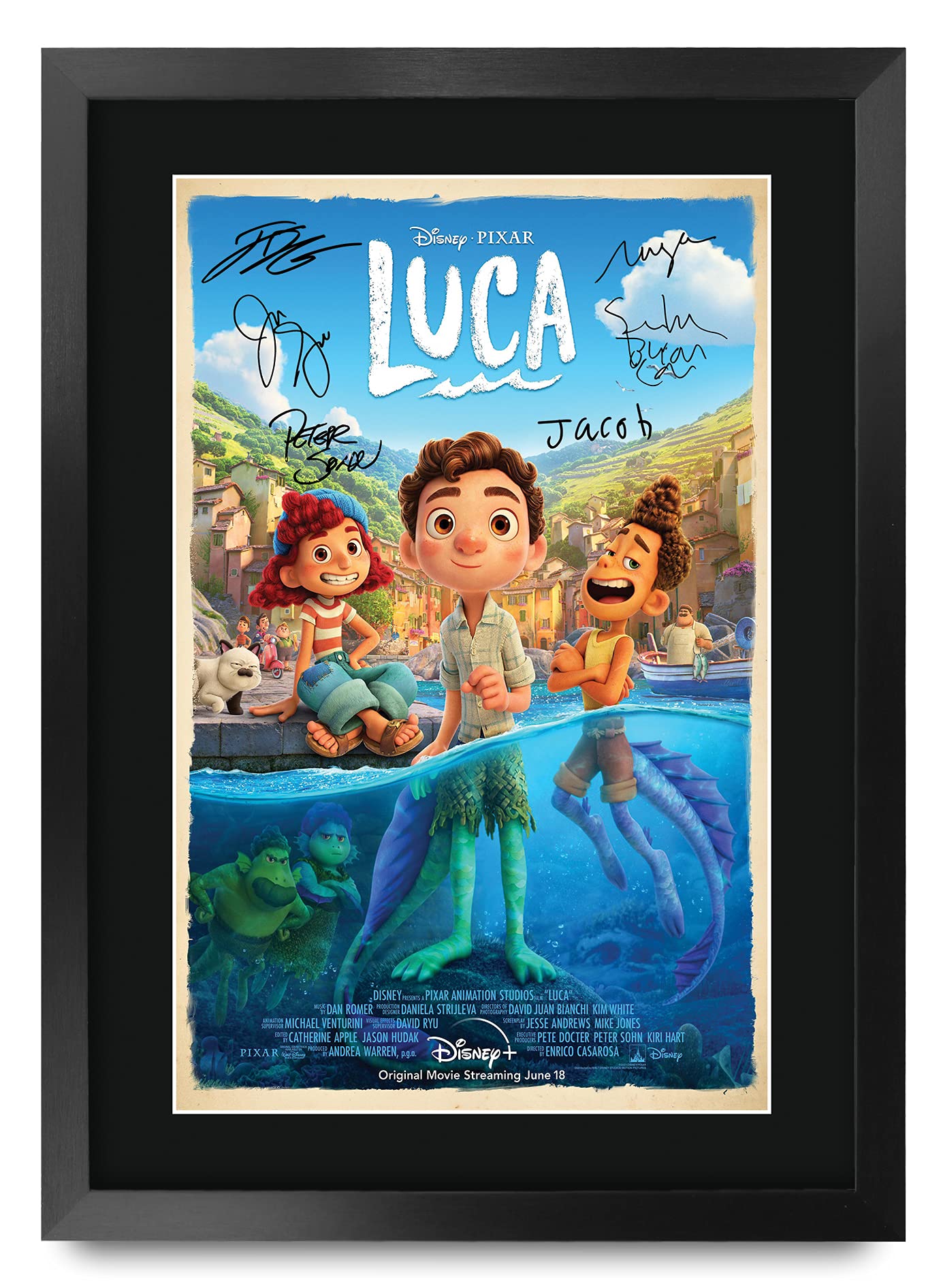 HWC Trading FR A3 Luca Gifts Printed Poster Signed Autograph Picture for Movie Memorabilia Fans - A3 Framed