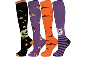 ATHBAVIB Compression Socks for Women Men Circulation, Knee High Compression Socks 15-20mmHg for Nurse, Running Athletic