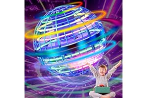 SUMMERLANGUAGE Flying Orb Ball Toy - 2025 Upgraded Magic Flying Orb Toy with LED Light 360°Rotating, Boomerang Flying Toys Indoor Outdoor Fun Games, for Boys Girls Adults Kids