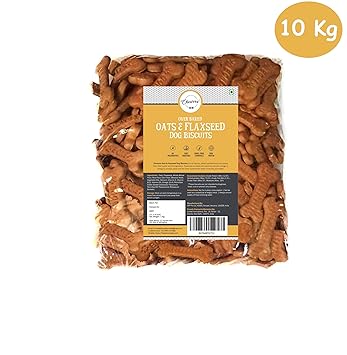 Chewers Oven Baked Multigrain Dog Biscuits with Flaxseed & Oats, Dog Treat 1 Kg (Pack of 10)
