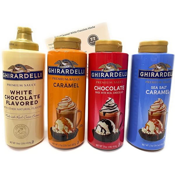 Ghirardelli Favoring Sauce Variety Pack Flavors Caramel,