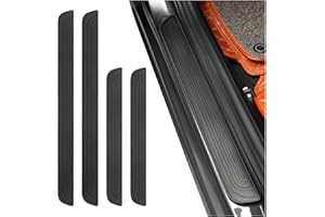 KIFIDAN 4PCS Car Door Sill Protector,Anti-Scratch & Waterproof Car Door Sills Scratch Protection,Universal Car Exterior Accessories Automotive Door Entry Guard for Car,Truck,SUV (Black, Width 1.57")