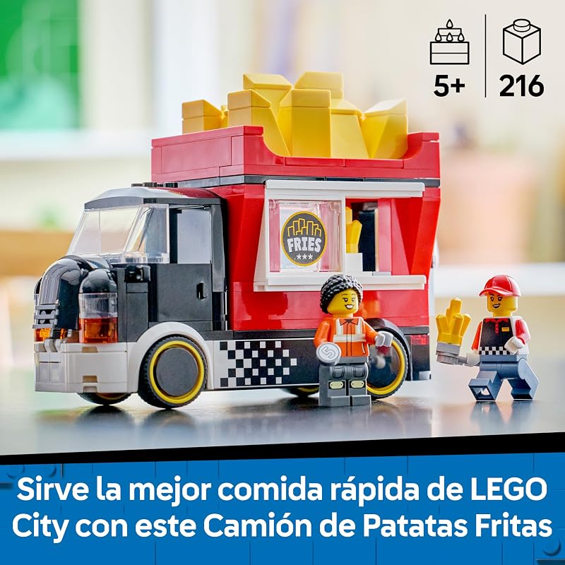 City Toy Chip Truck - Kit de Modelo de Veículo com Suporte Destacável, 2 Minifiguras e Comida de Brinquedo - Presente de Aniversário para Crianças 5+ Anos - 60488 — foto 2 de 8