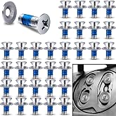 Adnee 64Pcs Snowboard Binding Screw Set - Snowboarding Mounting Screws with Snowboarding Screw Washers - Snowboard Screw Fixed Accessories for Ski Outdoor Sport Parts Replacement